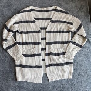 Women's cream gray Size 2XL knit cardigan sweater‎ with pockets